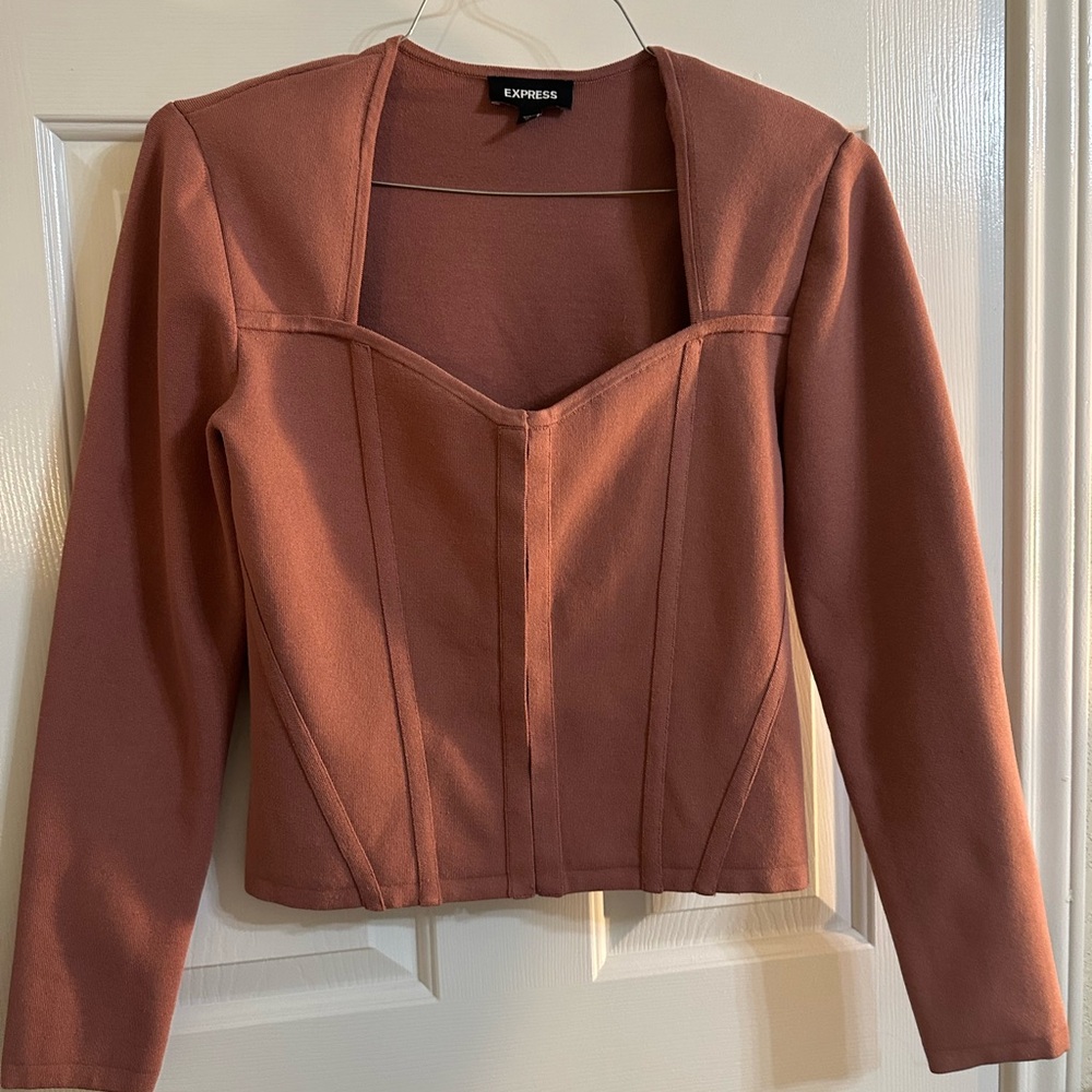 Express Women's Rust Jacket - Picture 3 of 6